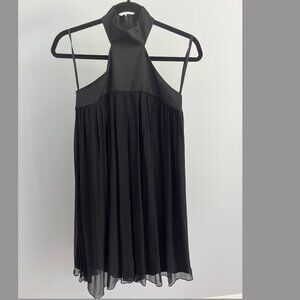 Elie Tahari Size 4 Black Halter Neck Dress